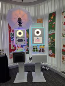 Cabina de Fotos Portátil Cuadrada para DSLR, Cabina de Selfies RGB de Moda para Surface Pro y iPad con Estante Desmontable para Impresora para Eventos - Product Image 1