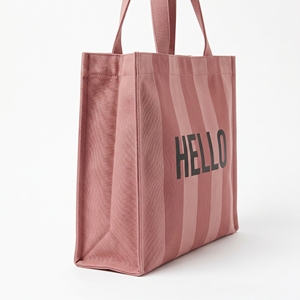 Sac fourre-tout sportif en toile surdimensionné à rayures colorées, avec logo personnalisé imprimé, idéal pour le week-end, le shopping et la salle de sport - Product Image 3