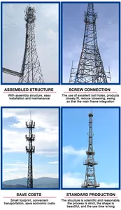 New Product Mast Lattice Communication Pole Tower Antenna Telecommunication Guyed Mast Communication Tower