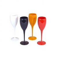 Gobelets à vin en plastique PP de haute qualité 180 ml, logo personnalisé, réutilisables, cadeaux en gros, commande en gros