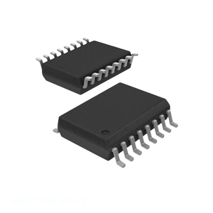 MAX759EWE+T ชิ้นส่วนอิเล็กทรอนิกส์สำหรับการจัดการพลังงาน (PMIC) วงจรรวม IC ตัวควบคุมแรงดันไฟฟ้าแบบปรับได้ (REG BUCK BST) 300mA 16SOIC - Product Image 1