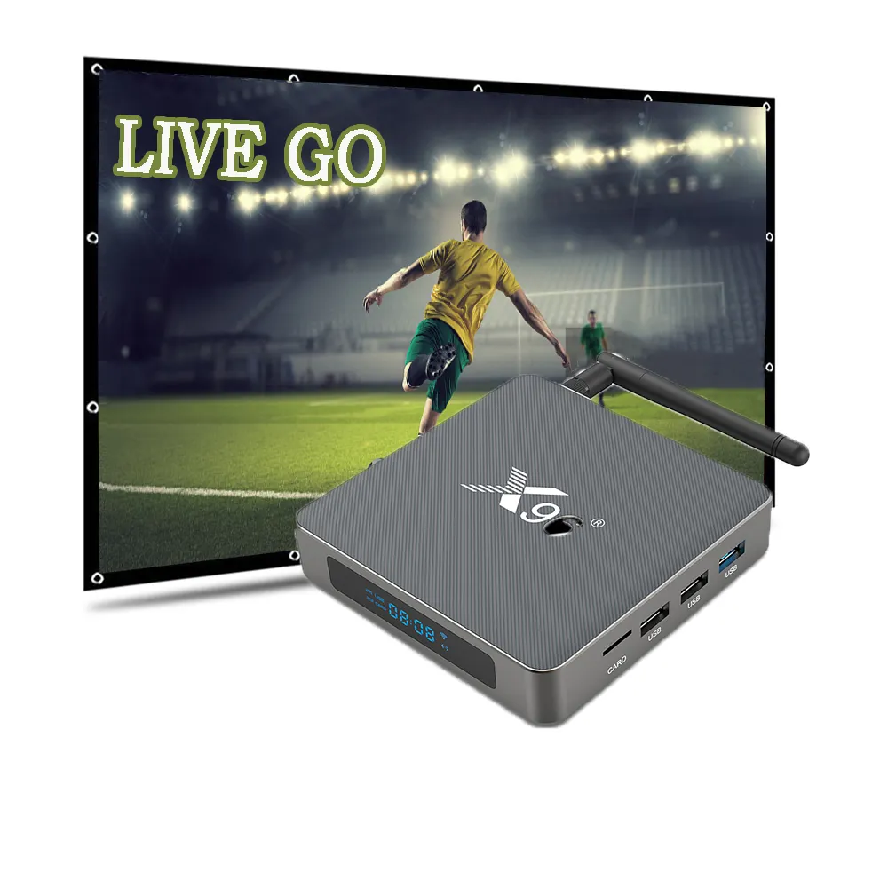 Stabile 4K Livego X96X6 Android TV Box Smart TV kostenlose Probe Live TV Smarter Player live