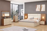 Ensemble de chambre à coucher King Size en gros, design moderne pour hôtel, ensembles de meubles de chambre à coucher, lit King Size en MDF, armoire