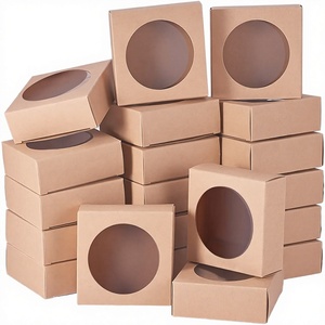 Custom Disposable Rigid Kraft Corrugated <b>Boxes</b> Clear PVC Window for Sushi Candy Snacks-Food Packaging Custom Logo Printing - Product Image 3