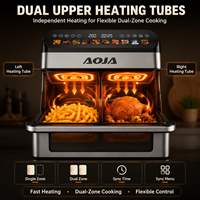 Friteuse à air numérique électrique professionnelle double zone de cuisson pour une utilisation saine à la maison et en cuisine – Vente en gros