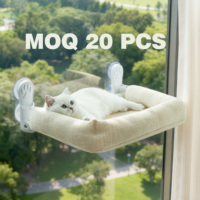 Hamac de fenêtre pour chat, lit pour chat en tissu imitation lin, lit d'hiver, ventouses puissantes, panneau en mousse alvéolée robuste, marque OEM ODM