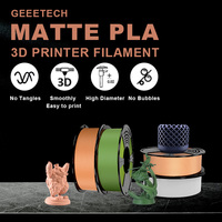 Geeetech Profesional OEM/ODM Filamen PLA Matte Grosir Kustom Harga Terbaik 1kg/5kg/10kg 1.75mm Filamen Printer 3D Spool Cocok Untuk