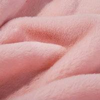 Tissu fausse fourrure de lapin pour écharpe, peluche chaude et douce, couleur pure, nouvelle collection hiver