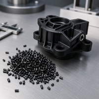 Granulés de polyamide renforcé de fibres de carbone PA66, granulés de nylon 66 noirs remplis de carbone, haute rigidité pour le moulage par injection