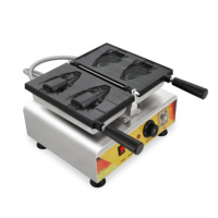 Machine commerciale de cône de gaufre machines de casse-croûte de gaufrier de taiyaki de licorne de maïs de crème glacée avec du CE