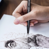 Encre d'archivage étanche noire Micro-stylo Fineliner dessin à pointe fine croquis artiste Illustration ensemble pour des expressions créatives