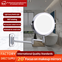 Miroir LED intelligent de haute qualité 7 pouces 3X, pour salle de bains, haute qualité