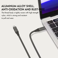 Câble USB4 en gros 1M 40 Gbps 240W Charge rapide Type C Câble de transfert de données USB C vers C blindé tressé pour téléphone
