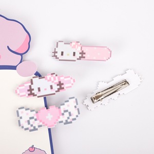 Pince à cheveux légère en acrylique motif chaton mignon, style dessin animé, en forme de bec de canard, pour femme, idéale pour les fêtes - Product Image 2