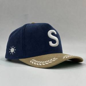 ODM OEM Hat Custom logo 5 Panels Gorras Custom Embroidered logo <strong>Wool</strong> Baseball <strong>Caps</strong> - Product Image 1