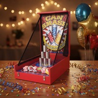 Jeu de stand de fête foraine commercial en bois écologique pliable, jeu de tir aux canettes, jeu de lancer de coupes empilables et de sacs de haricots