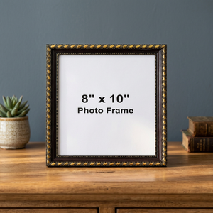 กรอบรูปไม้ขนาด 8x10 นิ้ว สไตล์อาร์ตเดโค ขอบประดับลูกปัดสีทองโบราณ คุณภาพสูง สำหรับตกแต่งผนังในช่วงรอมฎอน ขายส่ง - Product Image 3
