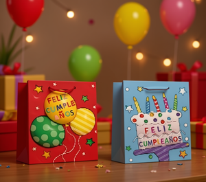 Sacchetti Regalo in Cartone 18x23 Cm Design Casuale Confezione Regalo Resistente - Product Image 2