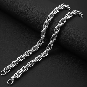 Pulseras Clásicas de Acero Inoxidable de 8 mm de Grosor, Estilo Hip Hop Punk, Cadena Ovalada, Pulseras de Cadena Gruesa para Hombres, Mujeres, Unisex - Product Image 3