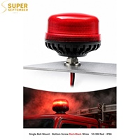 Micro Baliza Giratoria SM812ECR de Montaje con un Solo Perno, 12x3W, ECE R65 R10, 120 Destellos, IP66, 12-24V, Ámbar/Rojo, 3 Años de Garantía