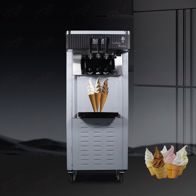 Functional Portable Maker 3 Flavor Soft Ice Cream Machine