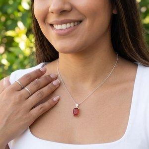 Natural Mexican Fire Opal Pendant Necklace 925 Sterling Silver Handmade Fine Gemstone Jewelry OEM ODM Wholesale Supplier - Product Image 3