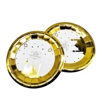 Ensemble de plateaux en papier de luxe jetables de qualité supérieure, logo personnalisé, assiettes pour dîner, pour hôtels, fêtes, décorations, bol en papier