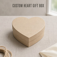 Boîte cadeau rigide en forme de cœur, impression personnalisée, kraft mat, vente en gros, usine, pour bijoux, Saint-Valentin, mariage, avec couvercle et base