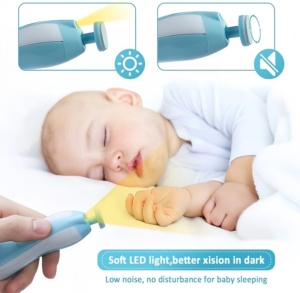Coupe-ongles électrique pour bébé, lime à ongles pour bébé, kit de soin des ongles pour bébé 6 en 1, lime à ongles, ensemble de manucure pour bébé - Product Image 6