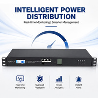 PDU Conmutada Monofásica de 1U y 8 Salidas para Centro de Datos, Fácil de Instalar, con Control Remoto, Bloqueo, IPv4, RS485 y Sensor de Temperatura y Humedad