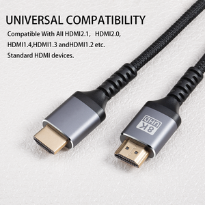 Cable HDMI Trenzado de Baja Latencia con Carcasa de Aleación de Aluminio y Cuerpo de Nylon Tejido, Cable para TV HD con Certificaciones CE y RoHS - Product Image 2