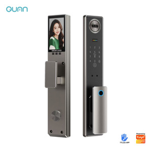 Qunn Nhà Máy Trực Tiếp Kỹ Thuật Số 3D Mặt & Nhận Dạng Dấu Vân Tay Thông Minh Khóa Cho Cửa Gỗ <span class=keywords><strong>Wifi</strong></span> Ứng Dụng Điều Khiển Nhôm Keyless - Product Image 3