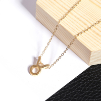 Collier tendance en acier inoxydable plaqué or 14 carats avec chaîne à maillons et signes du zodiaque pour homme et femme
