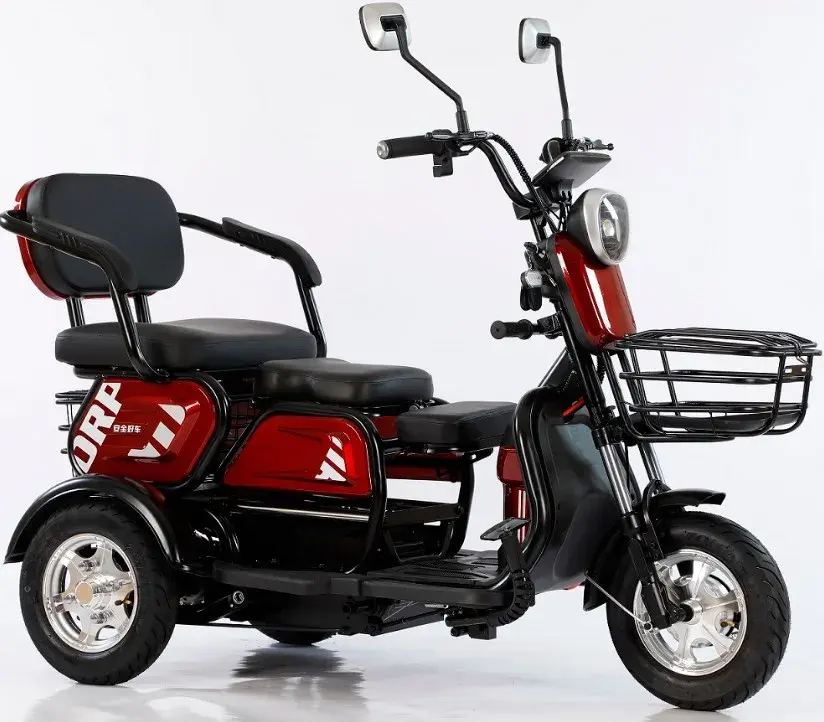 Dikiz aynası yaşlı scooter elektrikli üç tekerlekli bisiklet ile yüksek kalite 3 bacaklar elektrikli bisiklet