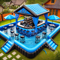 Bar de piscine gonflable de loisirs et de divertissement de haute qualité personnalisé en usine avec tente adapté à une variété de scènes