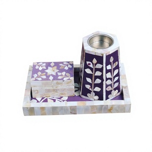 AuraCrest <b>Mother</b> of Pearl Inlay Bakhoor Set Handcrafted Shell Mosaic Incense Burner for Modern Luxury Home decor - Product Image 1