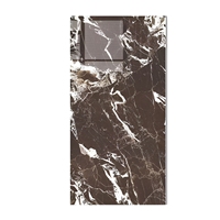 Carrelage en porcelaine de luxe foncé LAKOO 600 X1200, qualité supérieure, 9,5 mm d'épaisseur, noir brillant, moderne, pour hall de supermarché