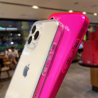 Étui de téléphone transparent en TPU fluorescent, résistant aux chocs et aux chutes, pour différents modèles, échantillon gratuit disponible