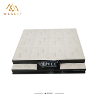 Présentoir à bijoux Webest en bois noir avec plateau en cuir PU pour bagues et bracelets