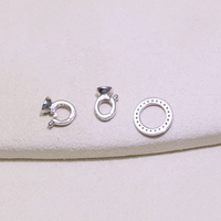 S925 argent Sterling rond perle collier Bracelet fermoirs pour la fabrication de bijoux boucle terminée crochet bijoux à bricoler soi-même accessoires fournisseur