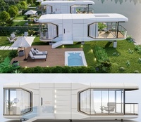 Maison capsule spatiale préfabriquée intelligente, structure en acier galvanisé, maison modulaire mobile pour hôtel, complexe hôtelier, villa, vie en plein air