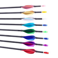 Lot de 50 pointes en acier pour flèches de tir à l'arc à poulies, en carbone, avec plumes spirales de 1,75 pouce, pour flèches DIY, avec ruban adhésif et accessoires