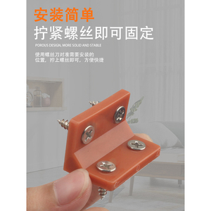 Soporte de Plástico en Forma de L de Gran Ángulo, Conector de Muebles de Cuatro Orificios, Ángulo Recto de 90 Grados para Soporte de Estantes de Armarios y Guardarropas - Product Image 4