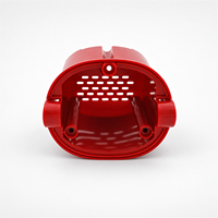 Boîtier de moteur en plastique ABS rouge sur mesure OEM, moulé par injection de précision, pour pièces d'équipement