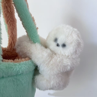 Peluche Hibou Paresseux Chanteur 18cm en Polyester et Coton PP, Accessoire de Sac Mignon pour Cadeaux de Fêtes, à partir de 14 ans