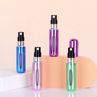 Flacon de parfum vide en aluminium de 5 ml, format voyage, facile à remplir, avec tête de pulvérisation à pompe – Vente chaude