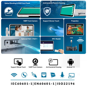 เครื่องคอมพิวเตอร์แบบแผงควบคุมสำหรับข้างเตียงผู้<span class=keywords><strong>ป</strong></span>่วย ขนาด 15.6 และ 21.5 นิ้ว ระบบ Android 13 พร้อม WiFi และ Bluetooth สำหรับโรงพยาบาล รองรับการดูหนัง เล่นเกม และสตรีมมิ่ง - Product Image 2