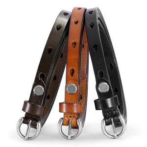 महिलाओं के लिए उत्तम वास्तविक चमड़े, व्यापार और आवागमन के लिए बहुमुखी, महिलाओं के लिए फैशनेबल चमड़े के स्लिम कमर बेल्ट - Product Image 2