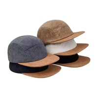 Gorra de Béisbol Vintage de Diseño Hip Hop, Visera Plana Ancha, de Pana y Gamuza, para Hombre y Mujer, Estilo Urbano, 100% Poliéster, Nueva Llegada 2025