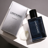 Flacon de parfum rectangulaire minimaliste en verre 50 ml avec pompe à brume fine haute pression, personnalisable, bouchon magnétique noir poli